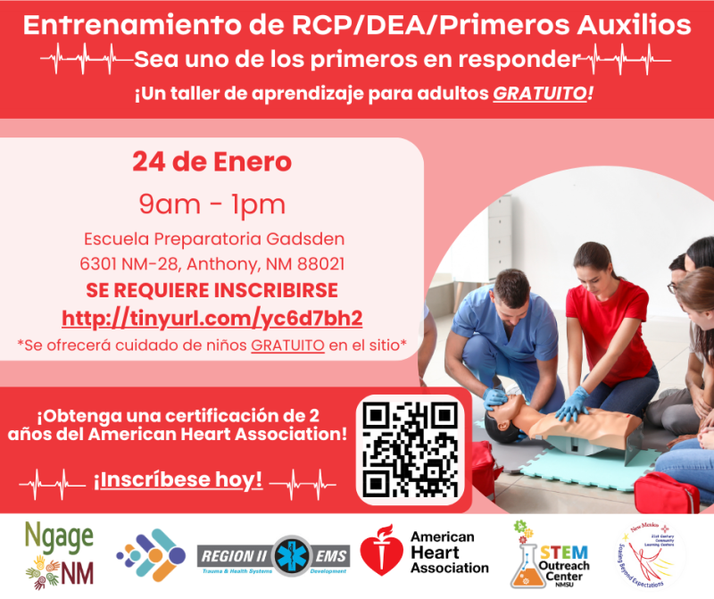 Entrenamiento de RCP/DEA/Primeros Auxilios con Certificación